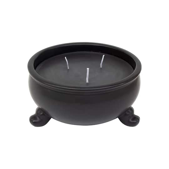 10oz. Oakmoss & Firewood Scented Black Cauldron Candle by Ashland®